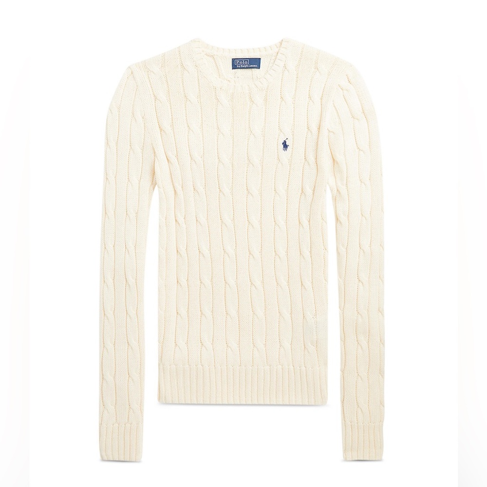 Cream size medium cable knit Ralph Lauren women’s sweater